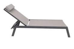 VILLANA 2er-Set Sonnenliegen, Anthrazit/grau, Alu/Textil, 198x66x32cm, Mit Beistelltisch 45x45cm -MBM Verkäufe 10 13885.jpg