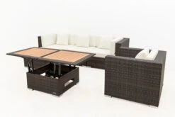 OUTFLEXX Loungemöbel-Set, Braun Marmoriert, Polyrattan, 5 Pers, Wasserfeste Kissenbox, Inkl. Loungetisch 19 OUTFLEXX Loungemöbel-Set, Braun Marmoriert, Polyrattan, 5 Pers, Wasserfeste Kissenbox, Inkl. Loungetisch -MBM Verkäufe 10 16065 BOX D.jpg