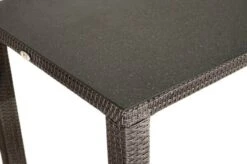 Ploß Rocking Dining Tisch, Grau/braun-meliert, Polyrattan, 90 X 90 Cm, Glasplatte In Steinoptik -MBM Verkäufe 10 20156.jpg