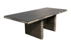 Ploß Rabida Dining Tisch, Champagner-meliert, Polyrattan, 220 X 100 Cm, Glasplatte In Steinoptik -MBM Verkäufe 10 20161.jpg