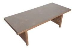 OUTFLEXX Dining Tisch, Hellbraun, Polyrattan, 220 X 100 Cm, Tischplatte Spraystone, 6mm -MBM Verkäufe 10 20677.jpg