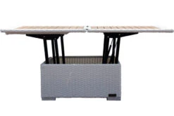 OUTFLEXX Loungetisch Höhenverstellbar, Weiß, Polyrattan, 75/152x75x40/64,5cm 19 OUTFLEXX Loungetisch Höhenverstellbar, Weiß, Polyrattan, 75/152x75x40/64,5cm -MBM Verkäufe 10 2511 18.jpg