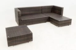 OUTFLEXX Loungemöbel-Set, Braun Marmoriert, 5 Pers, Polyrattan, Wasserfeste Kissenbox, Inkl. Beistelltisch -MBM Verkäufe 11 16068 BOX B.jpg