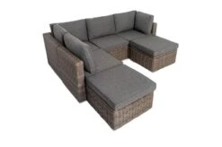 OUTFLEXX Loungegarnitur, Polyrattan/Teakholz, Tisch 160x90cm, Für 6 Personen, Wasserfeste Kissenbox -MBM Verkäufe 11 19394.jpg