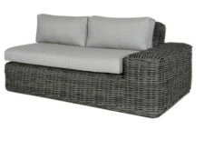 OUTFLEXX Ecklounge, Two Tone Grey, Polyrattan, 6 Personen, Inkl. Tisch/Hocker 90 X 90 Cm Und Polster In Grau -MBM Verkäufe 11 20907.jpg