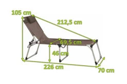 SIENA GARDEN Sole XXL Klappliege Alu / Ranotex®-Gewebe, Silber/taupe, 226x70x105 Cm, Klapp- Und Verstellbar -MBM Verkäufe 13062 2 5.jpg