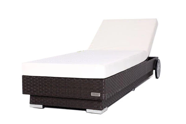 OUTFLEXX Sonnenliege, Braun, Polyrattan, 200x80x37,5cm, Inkl. Polster, Rückenlehne 4-stufig Verstellbar 1 OUTFLEXX Sonnenliege, Braun, Polyrattan, 200x80x37,5cm, Inkl. Polster, Rückenlehne 4-stufig Verstellbar