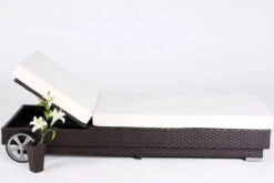 OUTFLEXX Sonnenliege, Braun, Polyrattan, 200x80x37,5cm, Inkl. Polster, Rückenlehne 4-stufig Verstellbar 7 OUTFLEXX Sonnenliege, Braun, Polyrattan, 200x80x37,5cm, Inkl. Polster, Rückenlehne 4-stufig Verstellbar -MBM Verkäufe 1337 03.jpg