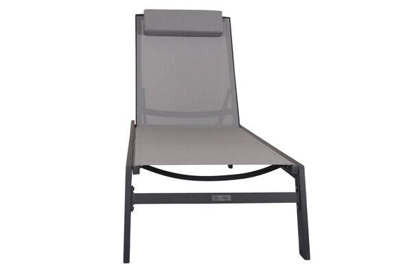 VILLANA Gartenliege, Anthrazit/grau, Aluminium/Textil, 198 X 60 X 32 Cm, Verstellbar 10 VILLANA Gartenliege, Anthrazit/grau, Aluminium/Textil, 198 X 60 X 32 Cm, Verstellbar – Bild 10