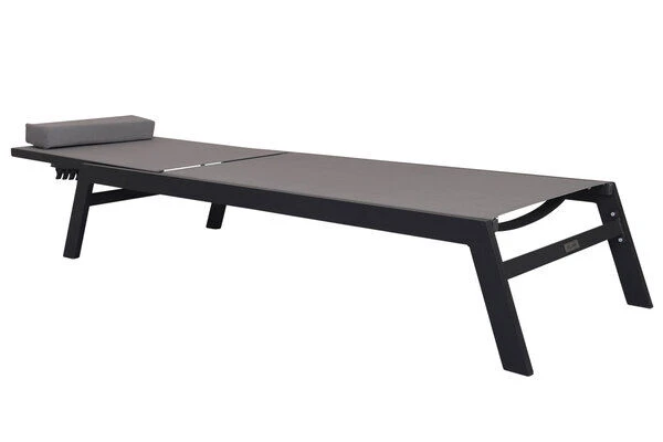 VILLANA Gartenliege, Anthrazit/grau, Aluminium/Textil, 198 X 60 X 32 Cm, Verstellbar 9 VILLANA Gartenliege, Anthrazit/grau, Aluminium/Textil, 198 X 60 X 32 Cm, Verstellbar – Bild 9