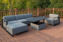 OUTFLEXX Loungetisch, Flanelle, Alu/Sunbrella, 78/157 X 78 X 37/64 Cm, Höhenverstellbar -MBM Verkäufe 16 21011.jpg