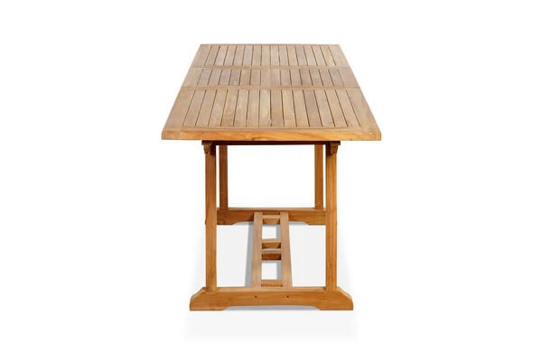 OUTFLEXX Ontario Ausziehtisch, Natur, Teakholz, 160/210x90cm, Fein Geschliffen 9 OUTFLEXX Ontario Ausziehtisch, Natur, Teakholz, 160/210x90cm, Fein Geschliffen – Bild 9