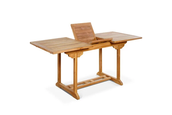 OUTFLEXX Ontario Ausziehtisch, Natur, Teakholz, 160/210x90cm, Fein Geschliffen 6 OUTFLEXX Ontario Ausziehtisch, Natur, Teakholz, 160/210x90cm, Fein Geschliffen – Bild 6