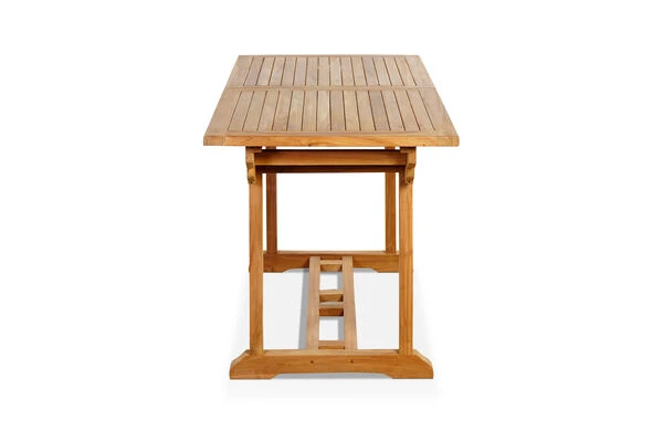 OUTFLEXX Ontario Ausziehtisch, Natur, Teakholz, 160/210x90cm, Fein Geschliffen 8 OUTFLEXX Ontario Ausziehtisch, Natur, Teakholz, 160/210x90cm, Fein Geschliffen – Bild 8