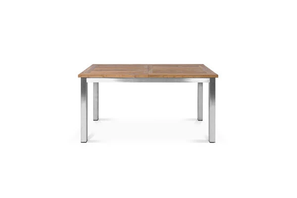 OUTFLEXX Ausziehtisch, Edelstahl/recyceltes FSC®-Teak, 200/260x100cm, Rustikal Gebürstet 8 OUTFLEXX Ausziehtisch, Edelstahl/recyceltes FSC®-Teak, 200/260x100cm, Rustikal Gebürstet – Bild 8