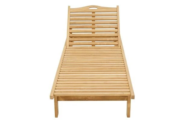 Gartenliege Archimedes Aus Teakholz Von Ploß, Mit Rädern Und Tablett 1 Gartenliege Archimedes Aus Teakholz Von Ploß, Mit Rädern Und Tablett