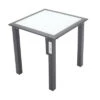 VILLANA Beistelltisch, Anthrazit/weiß, Alu/Sicherheitsglas, 45 X 45 X 45 Cm