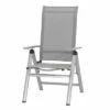 MWH Fabulo Multipositionssessel, Silber/hellgrau, Alu/Textil, 67 X 62 X 111 Cm, Klappbar
