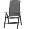 SIENA GARDEN Livorno Multipositionssessel, Anthrazit/silber-schwarz, Alu/Ranotex®, 68x63x110cm