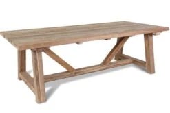 OUTFLEXX Esstisch XXL, Natur, Recyceltes FSC®-Teakholz, 220x110cm, Rustikal Gebürstet, Tischplattenstärke 4cm -MBM Verkäufe 1 15864.jpg