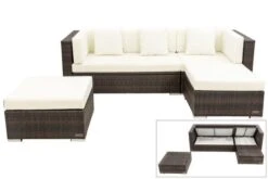 OUTFLEXX Loungemöbel-Set, Braun Marmoriert, 5 Pers, Polyrattan, Wasserfeste Kissenbox -MBM Verkäufe 1 16068 BOX A.jpg