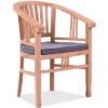 OUTFLEXX Armlehnensessel, Natur, Teakholz, 61x60x84cm, Inkl. Polster