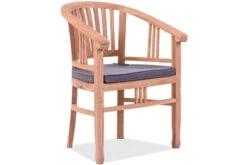 OUTFLEXX Armlehnensessel, Natur, Teakholz, 61x60x84cm, Inkl. Polster