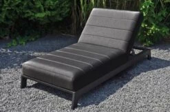 OUTFLEXX Bite Loungeliege, Sooty, Alu/Sunbrella, 203 X 90 X 38 Cm, 4-fach Verstellbar