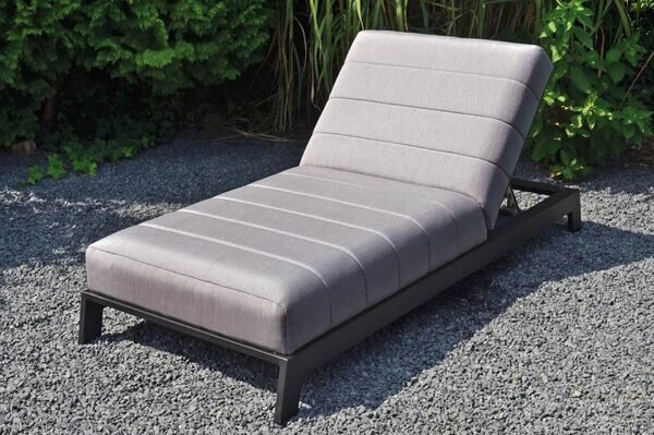 OUTFLEXX Bite Loungeliege, Flanelle, Alu/Sunbrella, 203 X 90 X 38 Cm, 4-fach Verstellbar 1 OUTFLEXX Bite Loungeliege, Flanelle, Alu/Sunbrella, 203 X 90 X 38 Cm, 4-fach Verstellbar