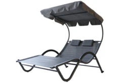 OUTFLEXX Doppelliege, Anthrazit, Polyester/Stahl Pulverbeschichtet, 205x138x34cm, Inkl. Nackenkissen, Rollbar 12 OUTFLEXX Doppelliege, Anthrazit, Polyester/Stahl Pulverbeschichtet, 205x138x34cm, Inkl. Nackenkissen, Rollbar -MBM Verkäufe 1 16102.jpg