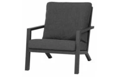 SIENA GARDEN Belia Loungesessel, Matt-anthrazit, Aluminium, 79x91x81 Cm, Inkl. Polster Dunkelgrau