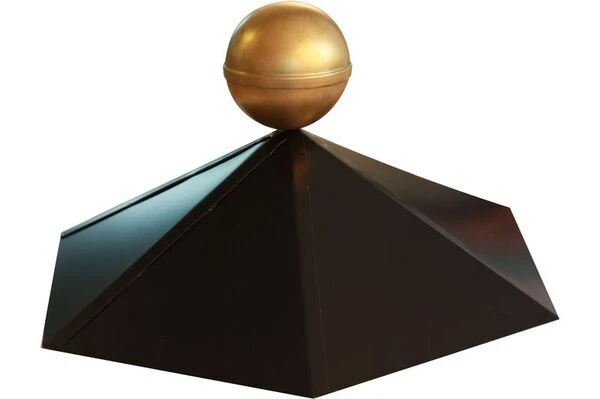 KARIBU Pavillon-Haube, Schwarz, Mit Messingkugel 1 KARIBU Pavillon-Haube, Schwarz, Mit Messingkugel