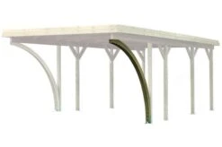 KARIBU 2er Set Einfahrtsbogen, Holz, Kesseldruckimprägniert, 12 Cm