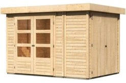 KARIBU Gartenhaus Retola 2, Fichtenholz 19 Mm, Inkl. Anbauschrank