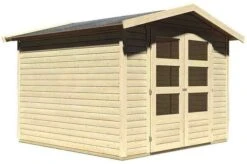 KARIBU Gartenhaus Amberg, Fichtenholz 19 Mm, Naturbelassen