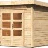 KARIBU Gartenhaus Kandern 3, Fichtenholz 28 Mm, Flachdach