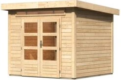 KARIBU Gartenhaus Kandern 3, Fichtenholz 28 Mm, Flachdach