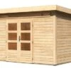 KARIBU Gartenhaus Kandern 9, Fichtenholz 28 Mm, Naturbelassen, Ca. 10,8 M²