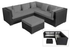 OUTFLEXX Loungemöbel-Set, Schwarz, Polyrattan, 6 Personen, Wasserfeste Kissenbox -MBM Verkäufe 1 18229 BOX A.jpg