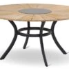 HARTMAN Provence Esstisch, Xerix/natur, Alu/Teak, Ø150cm, Inkl. Eiskühler