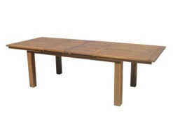 OUTFLEXX Esstisch, Natur, FSC-Akazienholz, 180/220/260x100cm, Oil Finished, Zweifacher Synchronauszug