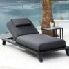 OUTFLEXX Blain Loungeliege, Sooty 3758, Alu/Sunbrella, 222 X 90 X 38 Cm, Rückenlehne Verstellbar