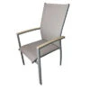 DOPPLER Expert Sessel, Silber/beige, Alu/Textilene, 56x63x100 Cm, Stapelbar