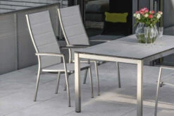 STERN Cardiff Stapelsessel, Silber Gepolstert, Edelstahl/Textil/Aluminiumarmlehnen, 68,5x56x110 Cm, Stapelbar 6 STERN Cardiff Stapelsessel, Silber Gepolstert, Edelstahl/Textil/Aluminiumarmlehnen, 68,5x56x110 Cm, Stapelbar -MBM Verkäufe 1 21902.jpg