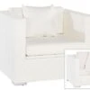 OUTFLEXX Sessel, Weiß, Polyrattan, Inkl. Polster Und Kissen, Wasserfeste Kissenbox