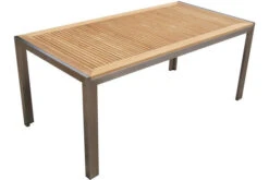 OUTFLEXX Esstisch, Edelstahl/FSC-Teakholz, 180x90cm