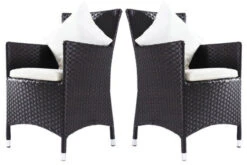 OUTFLEXX 2er Set Sessel, Braun, Polyrattan Inkl. Kissen Und Polster