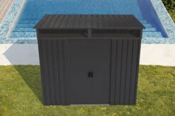 OUTTECH Gerätehaus, Anthrazit, Stahl, 194x238x203cm, Schiebetüren Und Fenster -MBM Verkäufe 20683 3 CGI.jpg