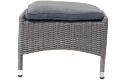 Ploß Vigo Fußhocker, Stahlgrau-meliert, Polyrattan, 56x54x40cm, Inkl. Polster -MBM Verkäufe 21632 4.jpg