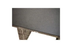 Ploß Rabida Lounge-Tisch, Champagner-meliert, Polyrattan, 140x85cm, Glasplatte In Steinoptik -MBM Verkäufe 21637 3.jpg